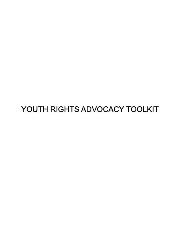 Youth Rights Advocacy Toolkit